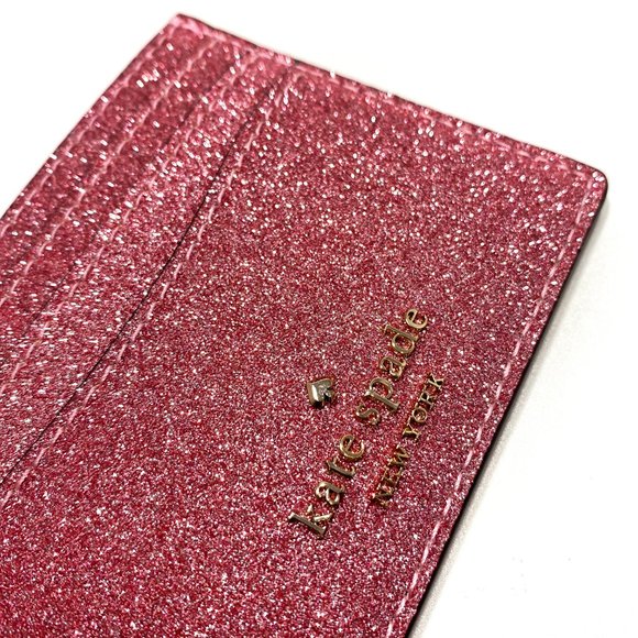Kate Spade Lola Glitter Boxed Small Slim Card Case - Picture 2 of 3